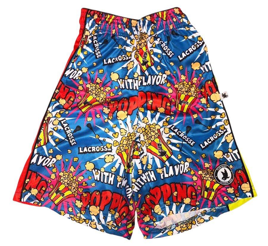 Flow Society Big Boys' 7" Popcorn Attack Shorts - Blue - BLUE